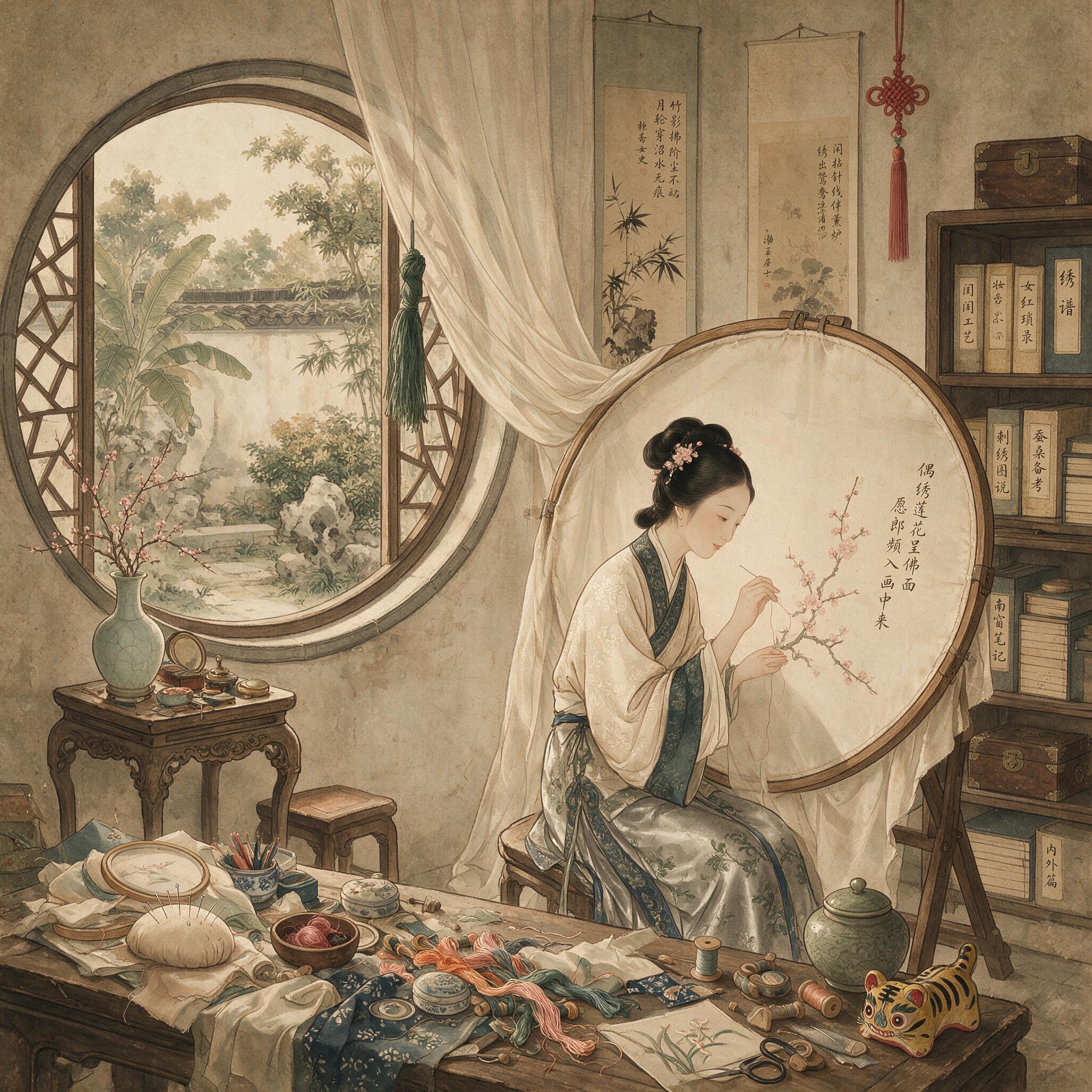 绣绷前的世界：历史出版插图