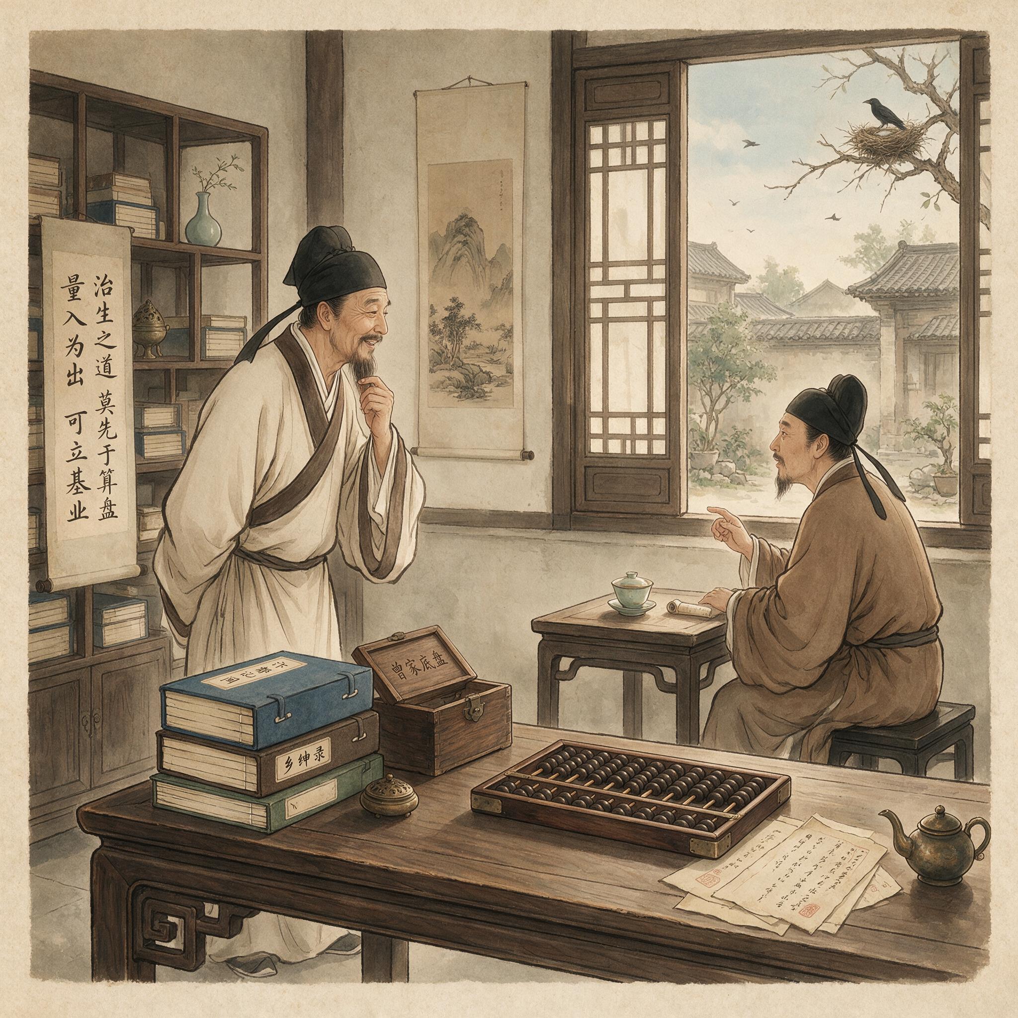 乡绅的算盘:历史出版插图