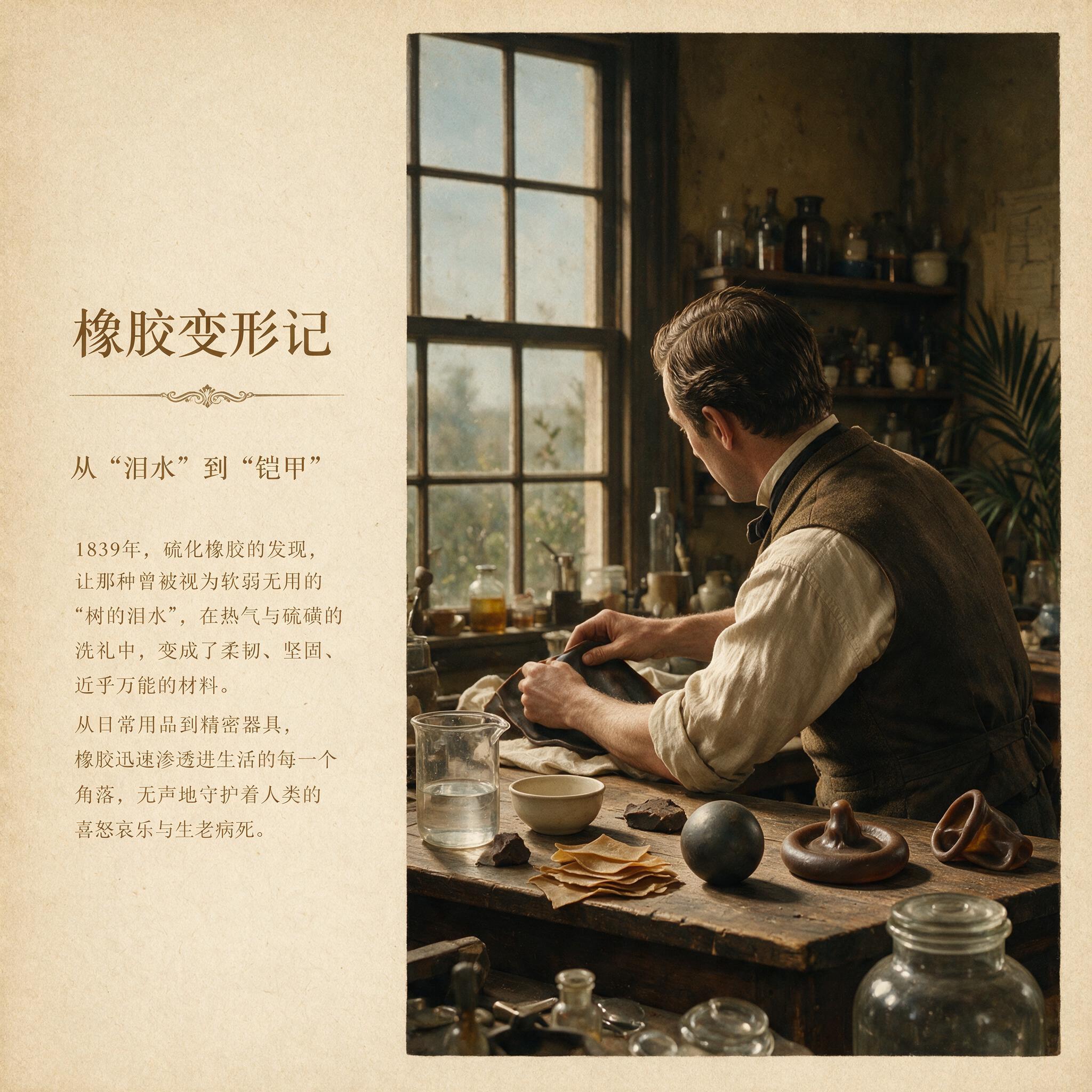 橡胶变形记：历史出版插图