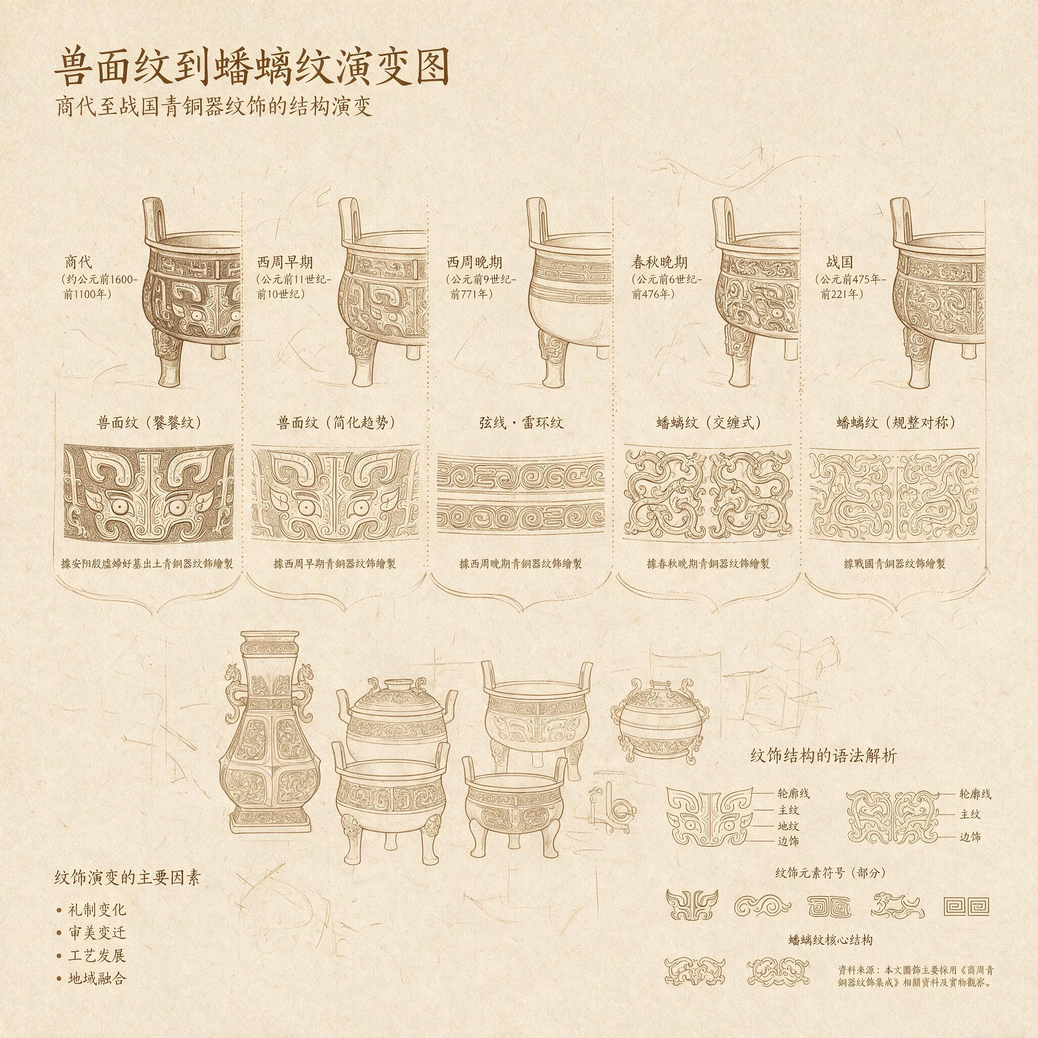 商周青铜纹饰演变谱系