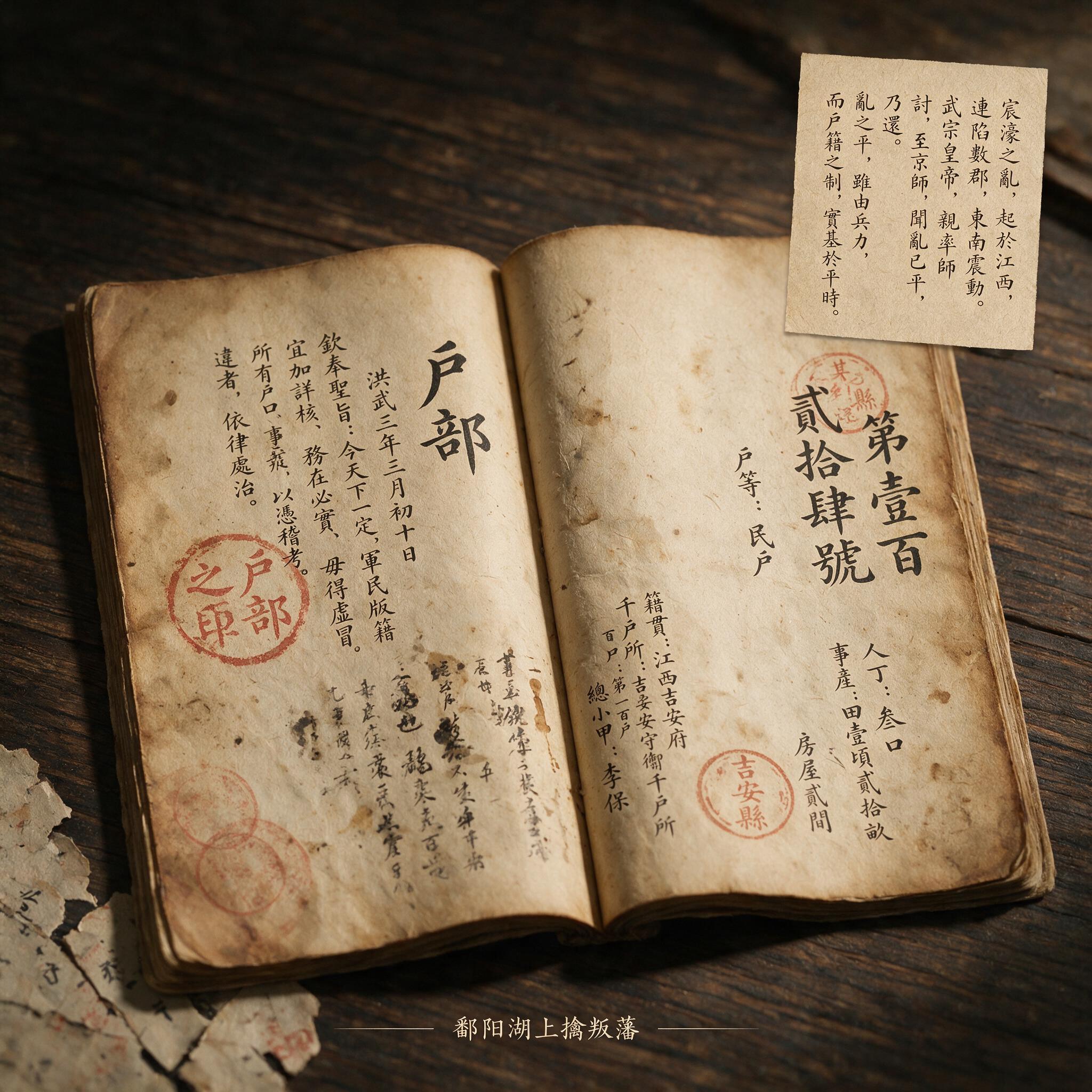 明代南赣地区“十家牌法”登记簿示意