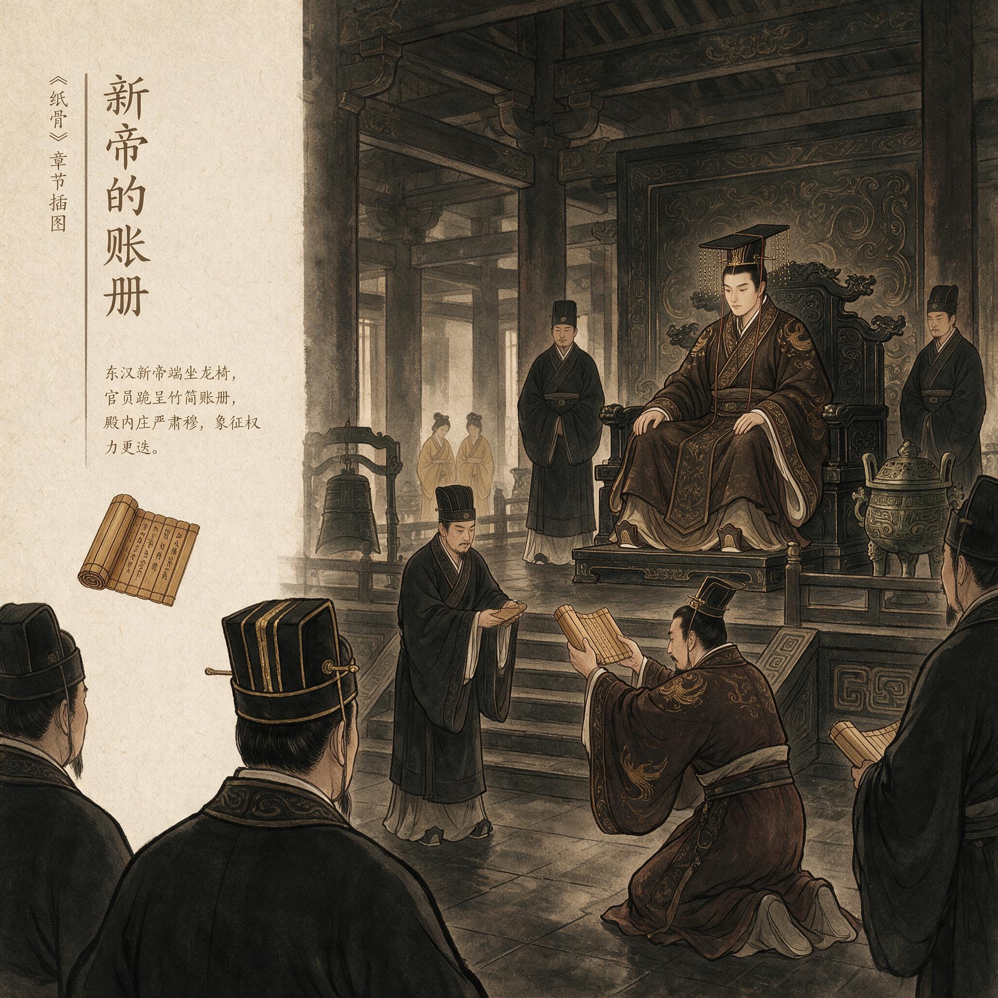 新帝登基，官员呈递账册