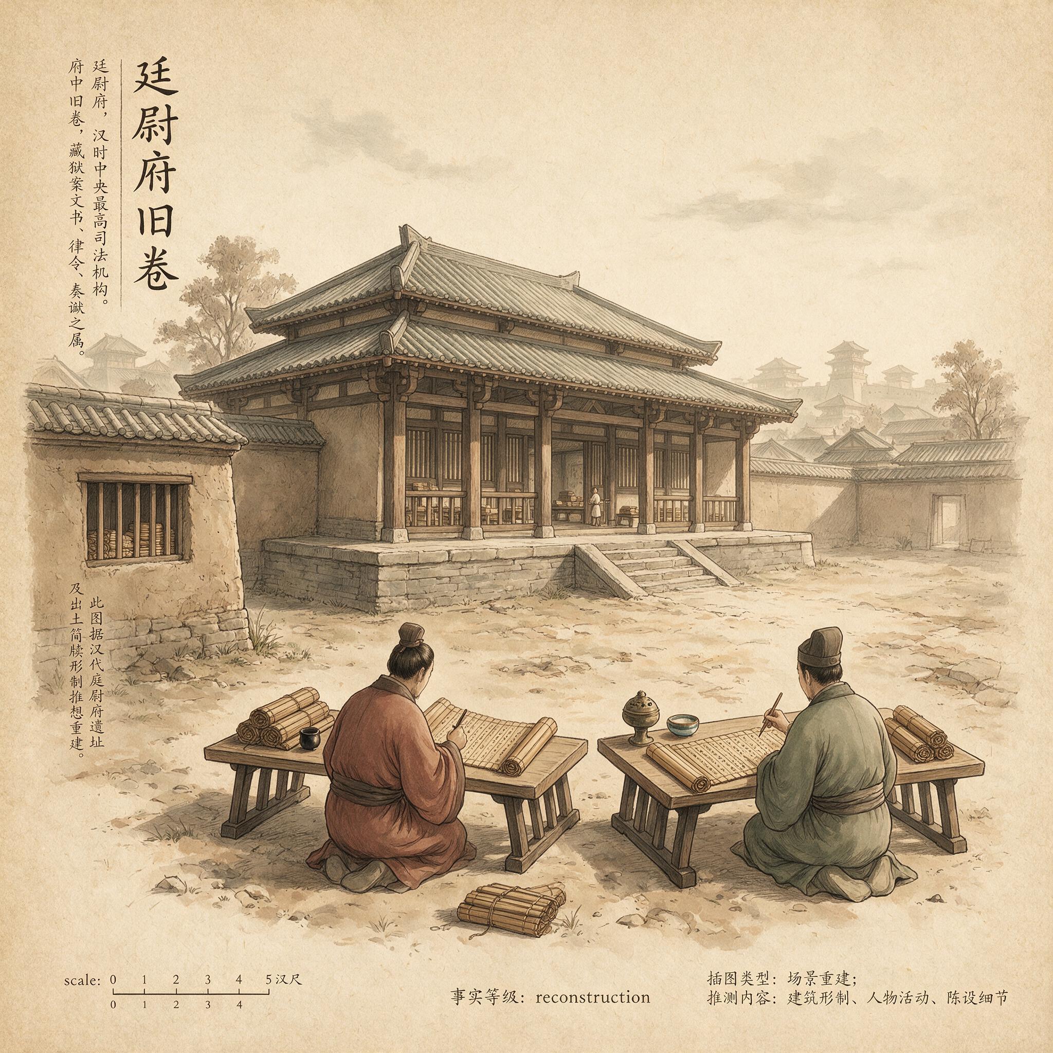 汉代廷尉府遗址或复原图