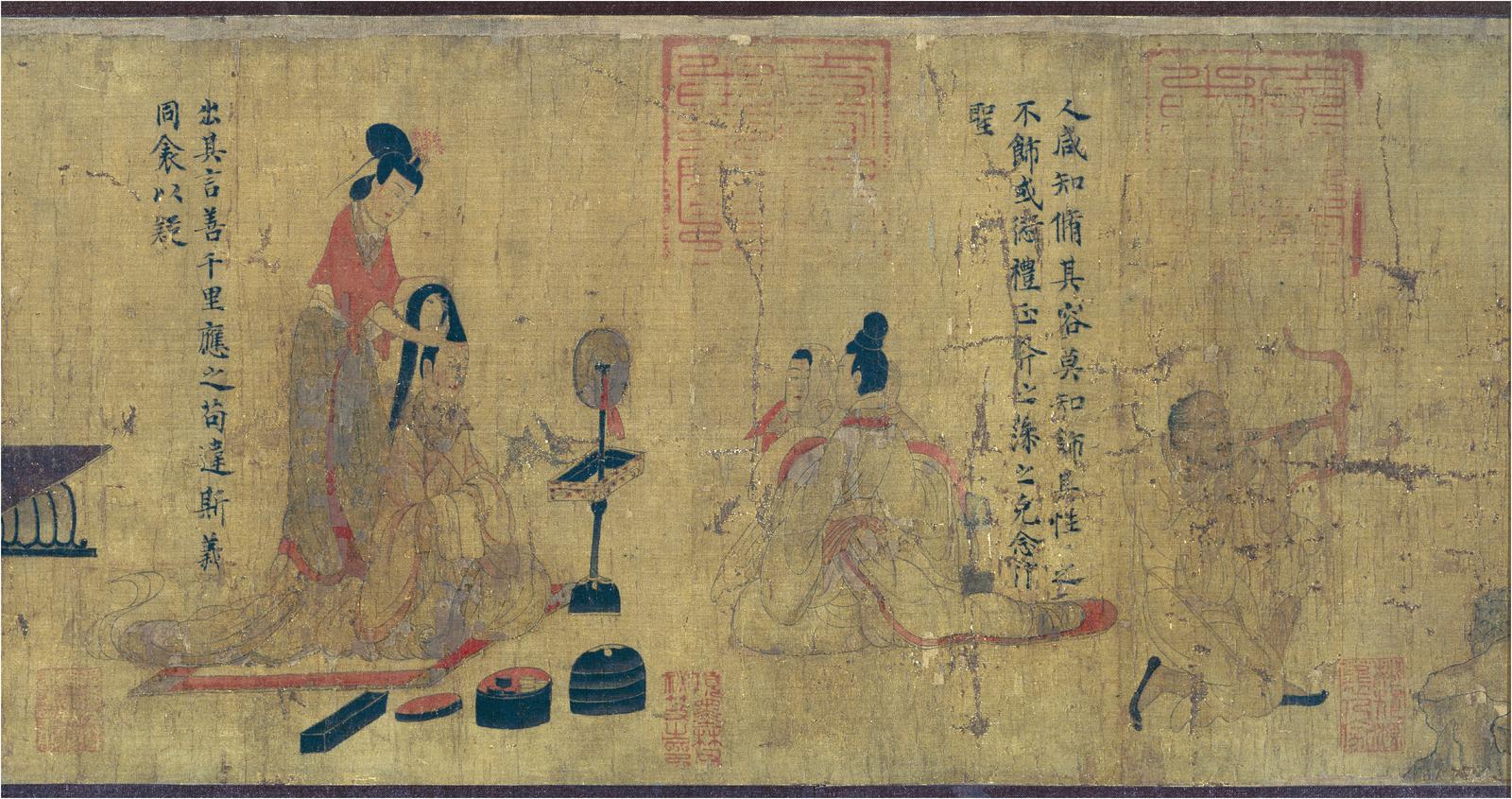 魏晋时期士人书房(顾恺之《女史箴图》局部)