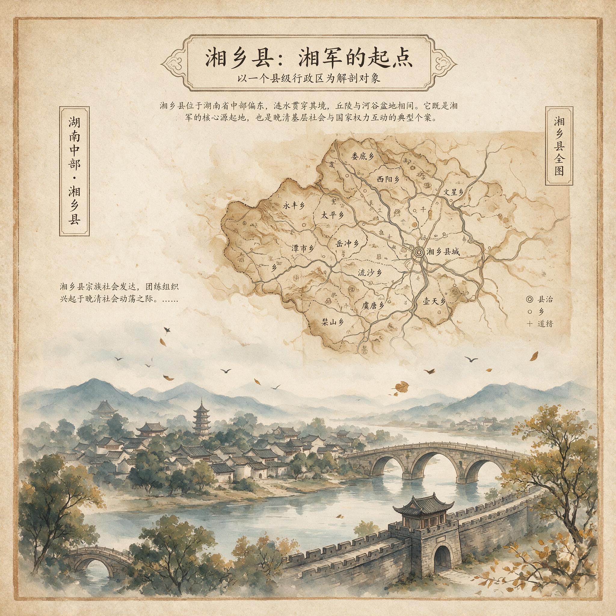 以湘乡县为主要解剖对象：历史出版插图