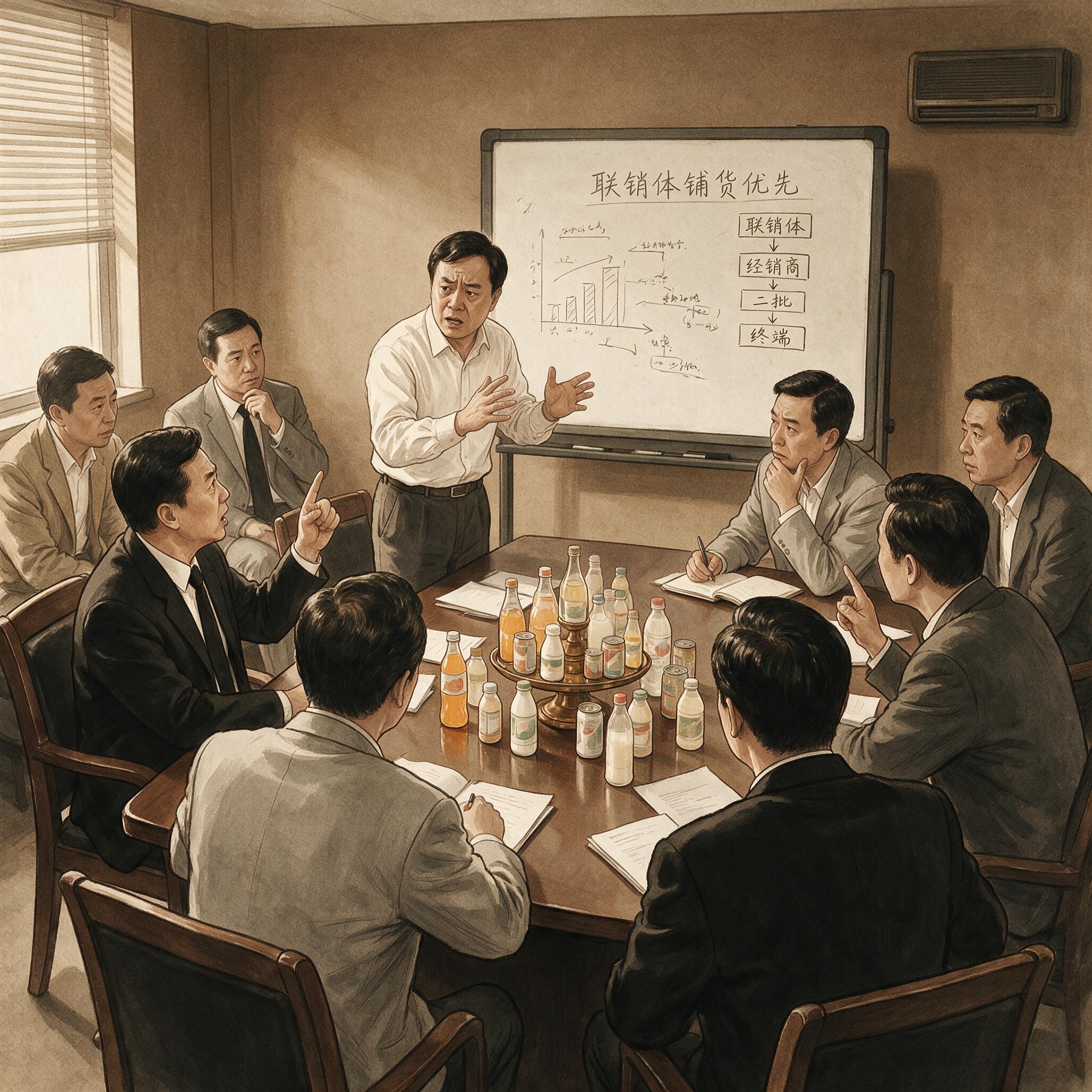 娃哈哈新品评审会场景示意