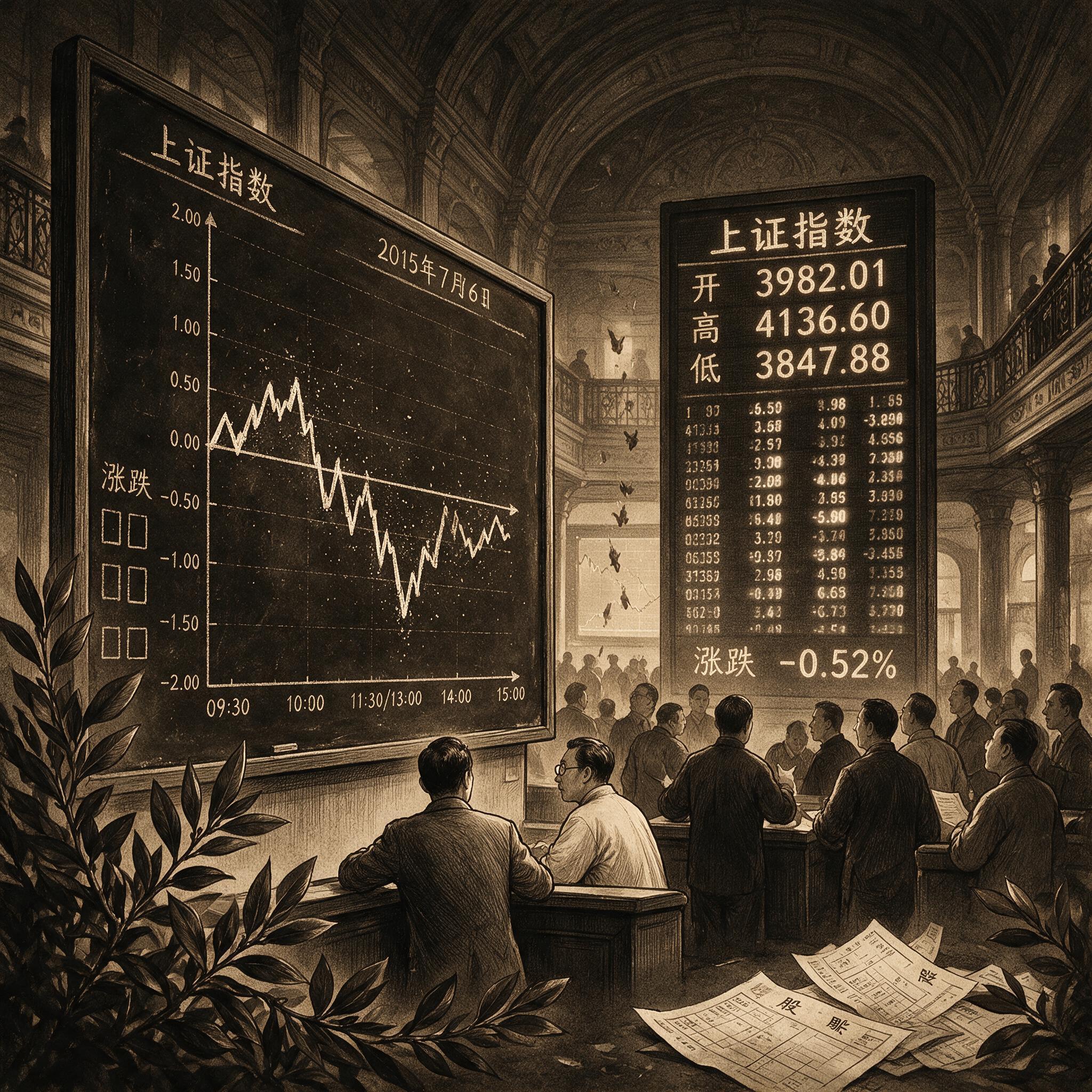 2015年7月6日上证指数分时图