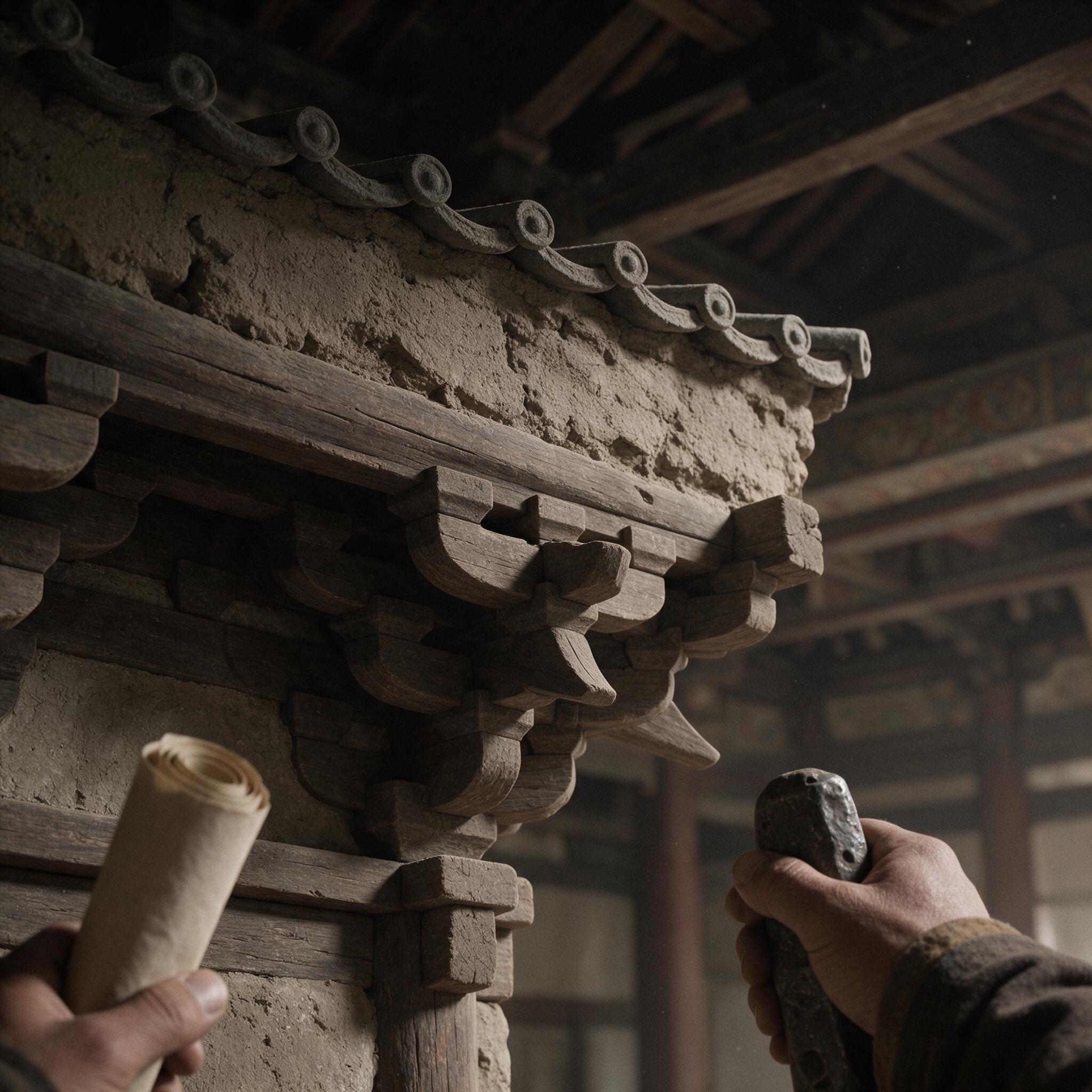 玩家在游戏内调整视角截图古建筑细节