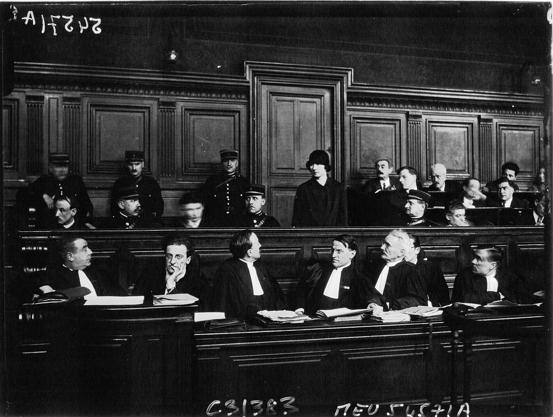 Courtroom scene, Palais de Justice, Paris, late 19th century