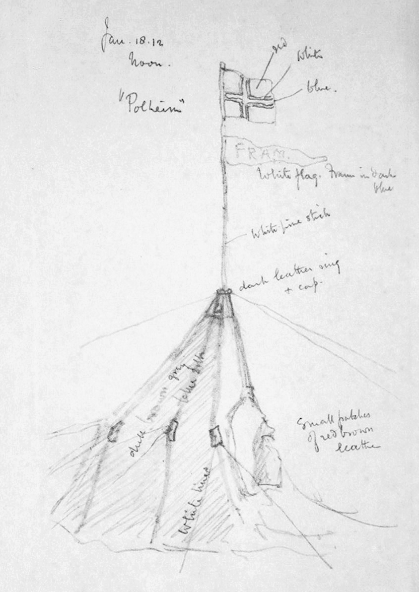 Roald Amundsen's tent at the South Pole, 1912